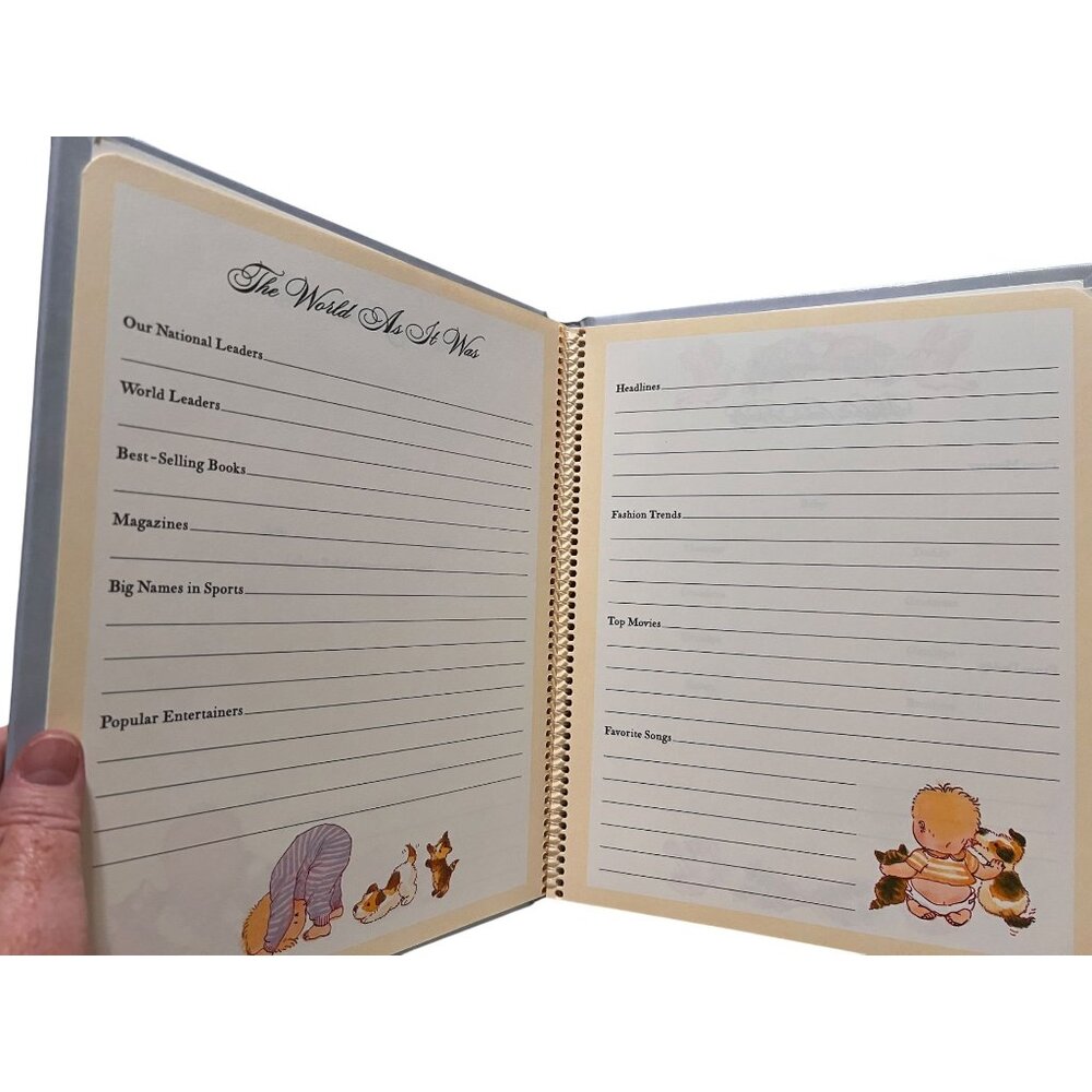 Hallmark Baby's First Three Years Vintage Keepsake Memory Book Blue Baby Boy New - Picture 9 of 10
